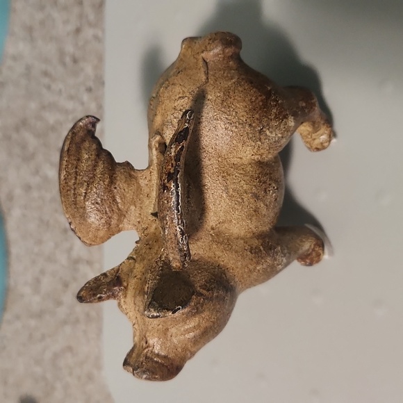 Cast Iron, Piggy Bank Weight, Brown, Bronze, Paper weight. - Picture 12 of 13